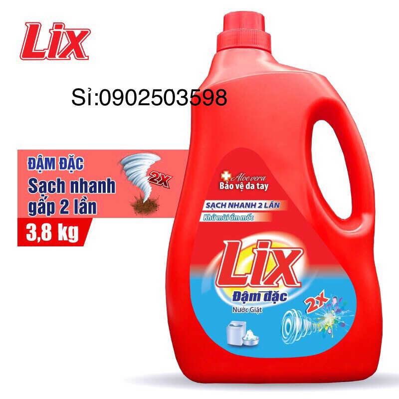 Nước giặt Lix Đậm Đặc - 3,8kg