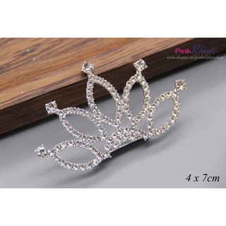 *[Giá 1c] Vương miện đính đá số 1 phụ kiện thời trang, gắn lên phụ kiện tóc, làm phụ kiện nơ bờm kẹp tóc, DIY, handmade
