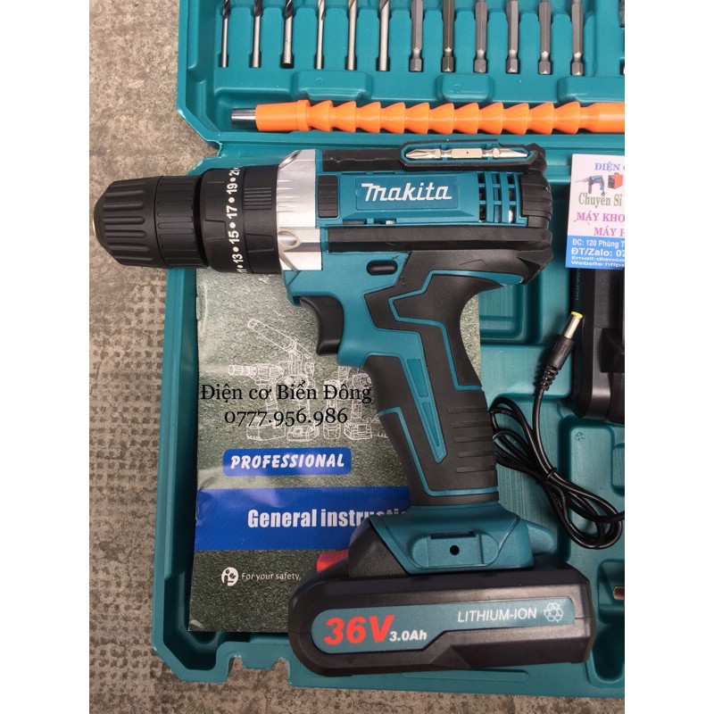 Máy khoan pin 🔔FREESHIP 💶 Tặng đầy đủ phụ kiện Máy khoan pin Bêtông cầm tay MAKITA 36V Thái Lan