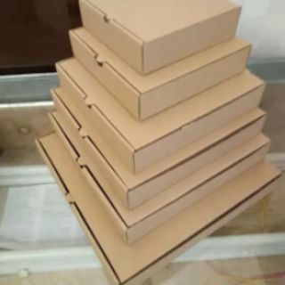 Hộp giấy đựng pizza kraf trơn size 18cm/22cm/24cm/26cm ( Giá 10 cái)