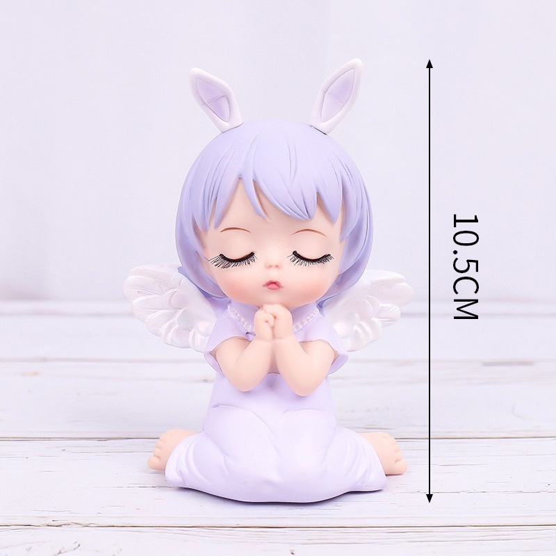 Búp Bê Công Chúa Tai Thỏ Hoạt Hình Trang Trí Bánh Kem Sinh Nhật Cho Bé Gái