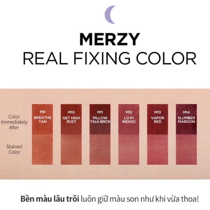 [NEW] Son Kem Lì, Mịn Mượt Nhẹ Môi Merzy Dreamy Late Night Mellow Tint 4g