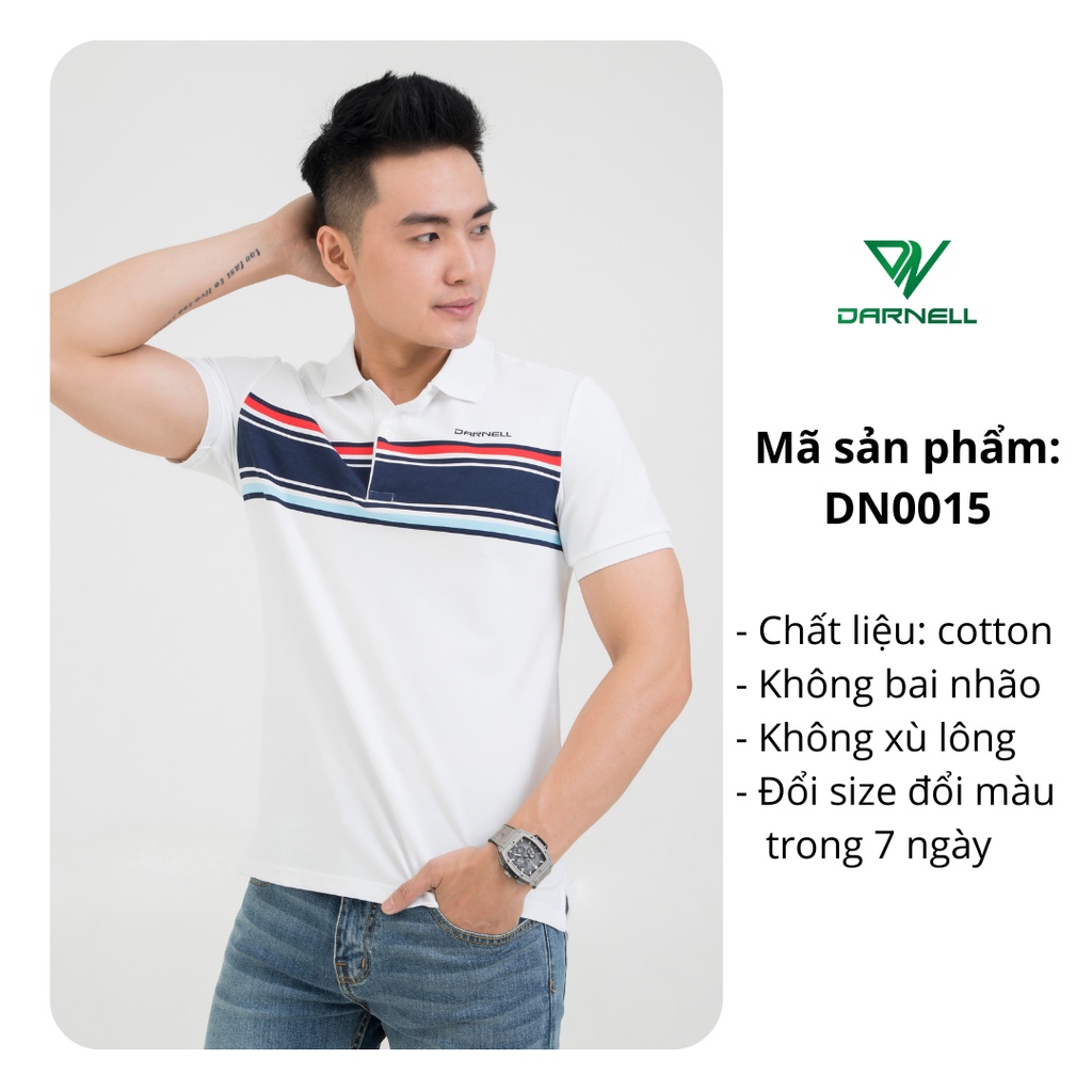 Áo thun polo nam Darnell, áo phông chính hãng cao cấp, áo thun ngắn tay có cổ chất cotton mềm mịn bền đẹp DN0015