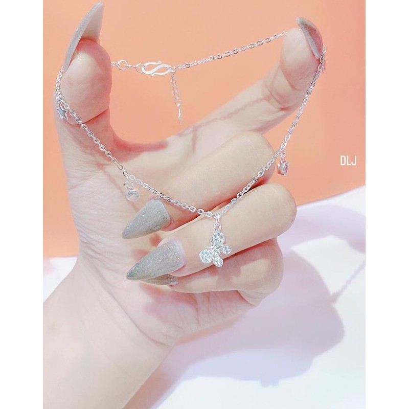 Lắc chân treo bướm - Bạc ta