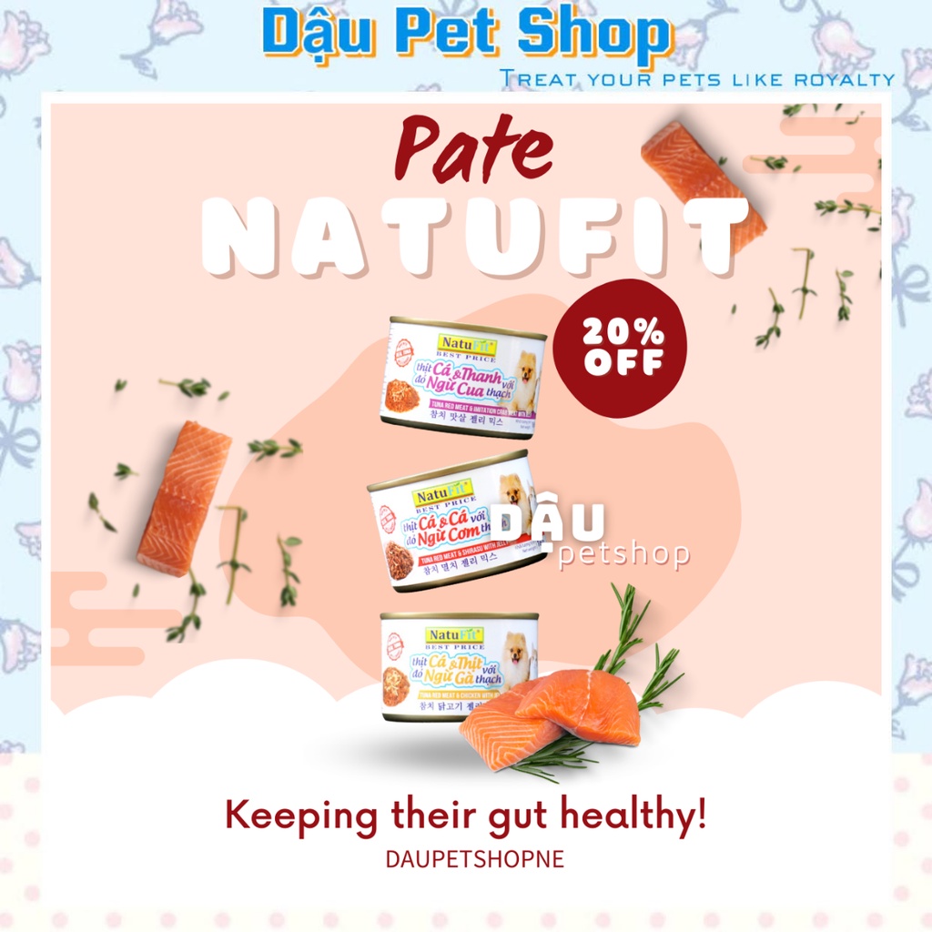 Pate xuất nhật Natufit cho chó mèo 160g