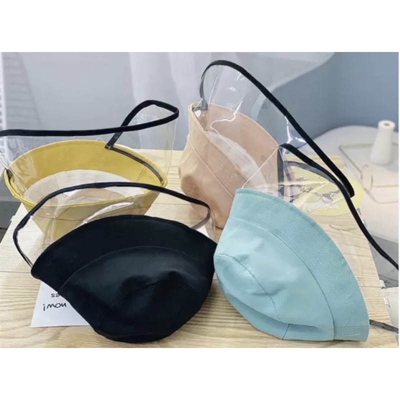 Mũ/Nón Vải Cho Trẻ Em Có Vành Nhựa Trong Suốt Chống Bắn Bọt Vi Khuẩn Khói Bụi Siêu Dễ Thương Sành Điệu