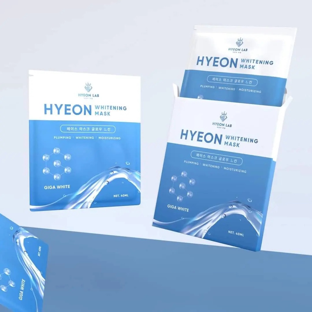 Mặt Nạ Thủy Tinh HYEON LAB - Dưỡng Trắng Căng Bóng Mịn Màng Se Khít Lỗ Chân Lông Hyeon Whitening Mas
