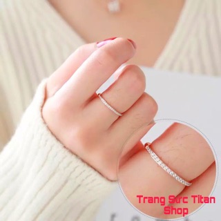 Nhẫn nữ titan thời trang hàn quốc NN021