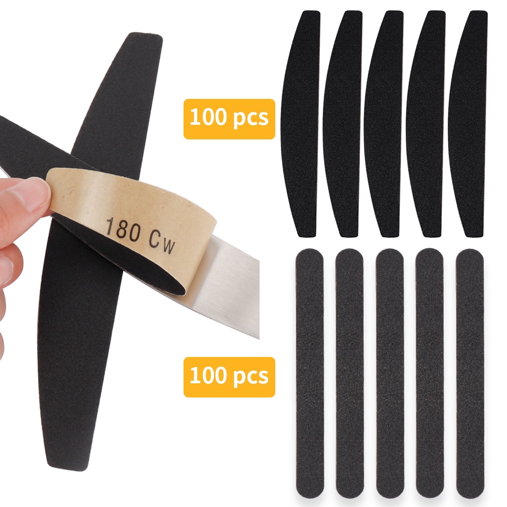 Bộ 100 cái dũa móng tay FOREVERLILY hai mặt cát thay thế bằng thép không gỉ