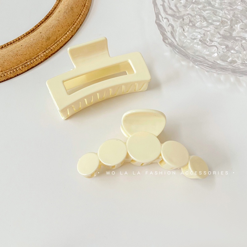 Kẹp tóc bằng nhựa acrylic đơn giản phong cách Hàn Quốc