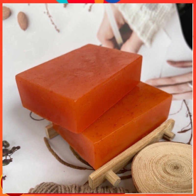 [Free ship]Xà Bông Bồ Hòn Hanmade Saffron-Hoa Hồng_130gr