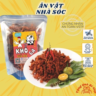 Khô Gà Giả Bò 100gr Ăn Vặt Nhà Sóc, Khô Gà Vị Bò Loại Ngon, Đồ Ăn Vặt Hà Nội