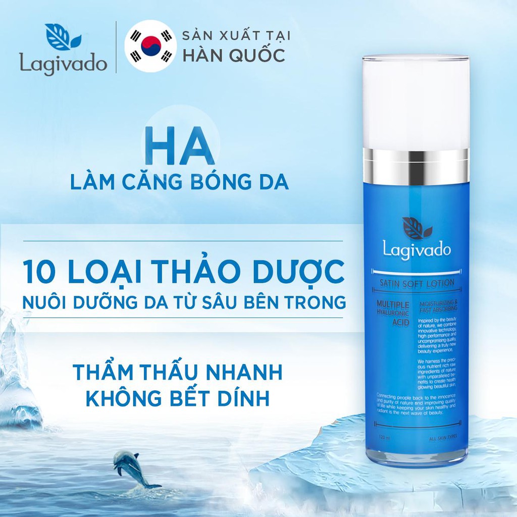 Sữa dưỡng da mặt trắng sáng da Hàn Quốc Lagivado Satin Soft Lotion 120 ml | BigBuy360 - bigbuy360.vn