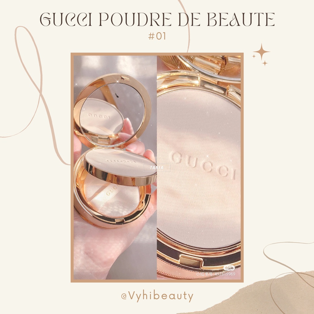 Phấn phủ Gucci Poudre De Beauté sang chảnh kèm túi lụa