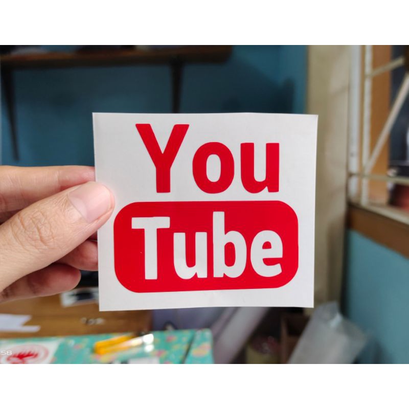 1 Sticker Dán Trang Trí Hình Youtube Độc Đáo