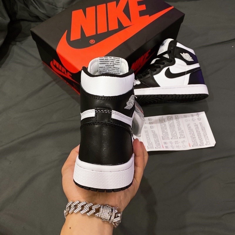 GIÀY J’D1 BLACk WHITE PANDA CỔ CAO SC