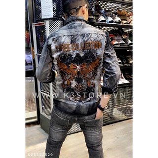 Áo sơ mi tay dài three cltn caro xám was đá, áo sơ mi ancient falcon chất kaki dày dặn K3 STORE S2652
