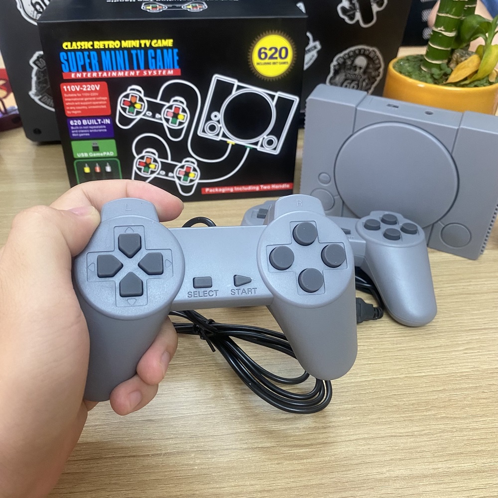 🔥BỘ 620 GAME HUYỂN THOẠI🔥 Máy Chơi Game 4 Nút Có Dây GameStation IB Tích Hợp 620 Games  Cổ Điển Kết Nối TV Cổng AV