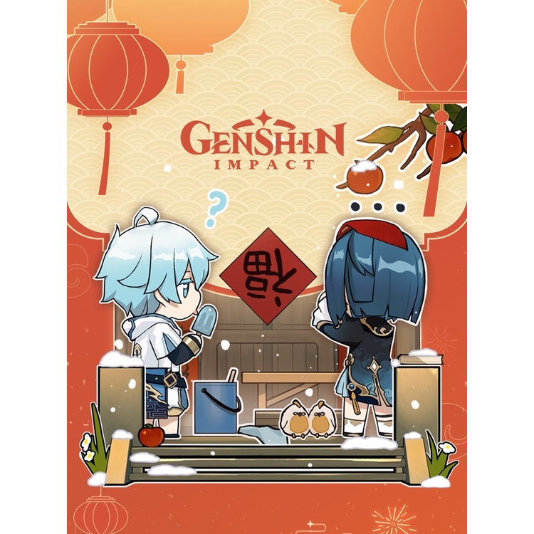 Standee Mini GENSHIN IMPACT CHIBI game tượng acrylic anime trang trí trưng bày xinh xắn