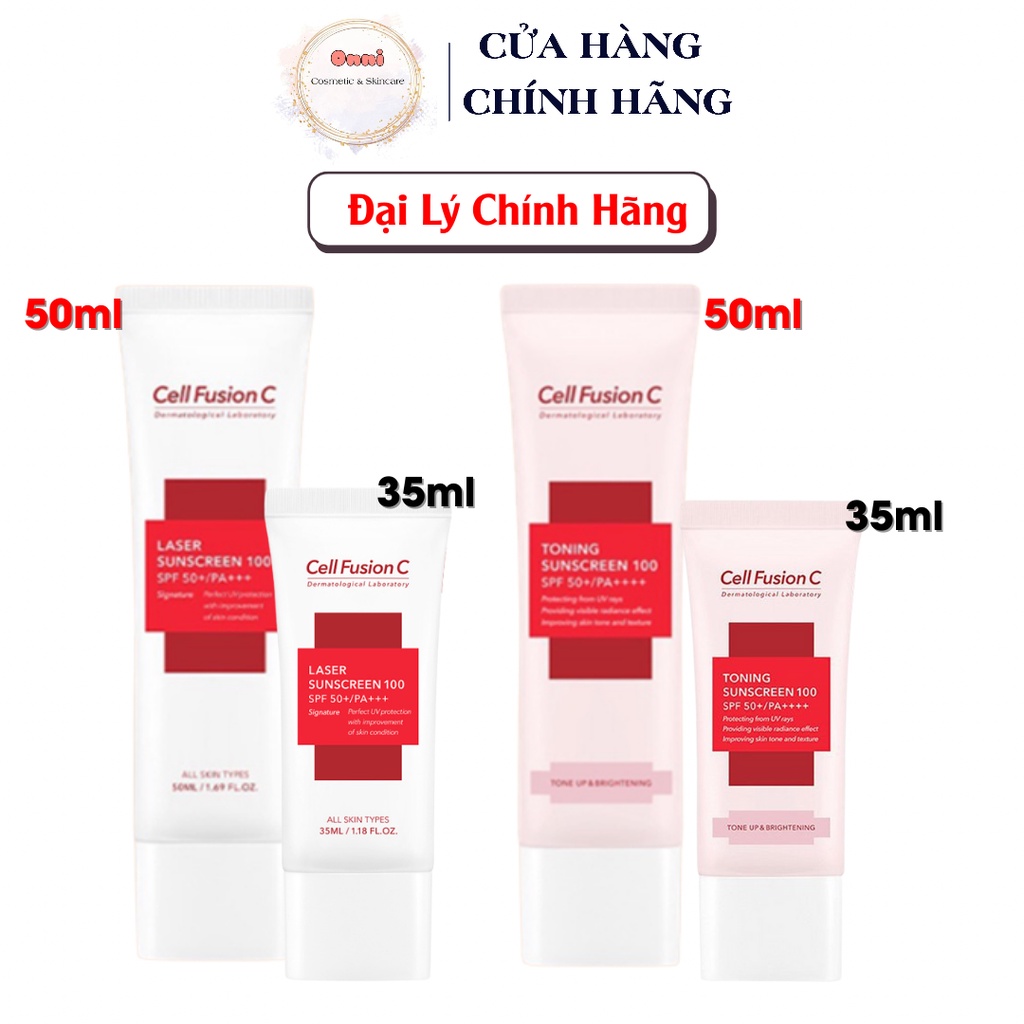 Kem Chống Nắng Cell Fusion Toning Sunscreen 100 SPF 50+ PA+++ Cho Mọi Loại Da