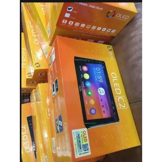 COMBO màn hình OLED C2 NEW kèm dưỡng cho xe TOYOTA VIOS 2019, camera cap le oto, đại lý phụ kiện ô tô