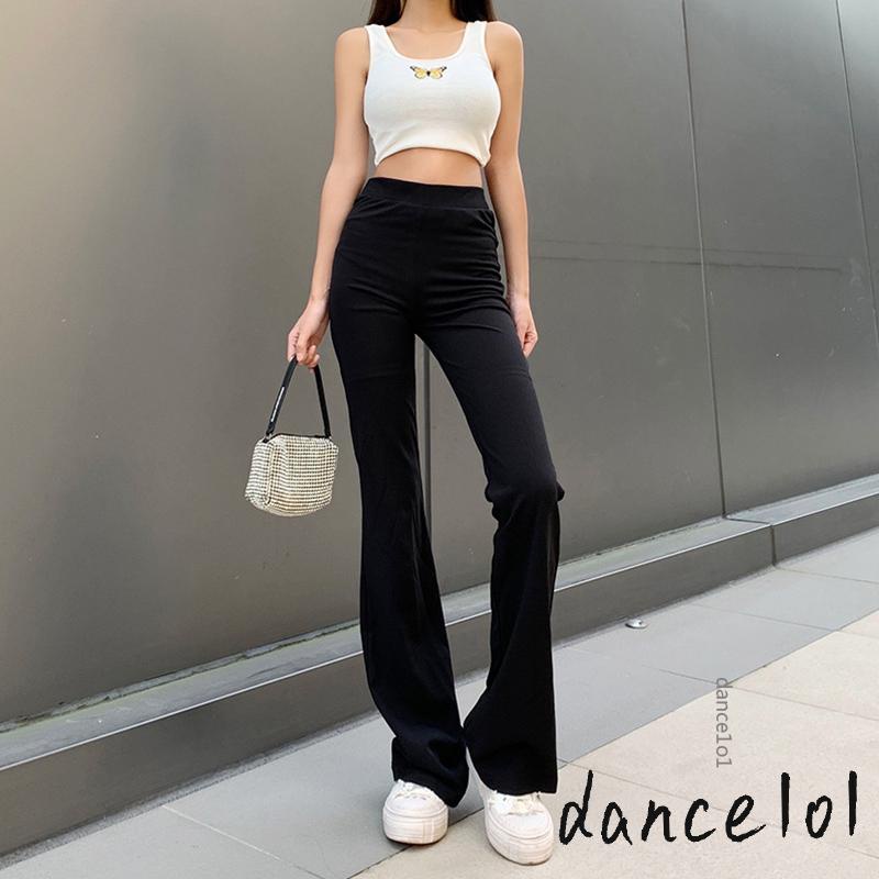 Quần Dài Nữ Nhảy Múa 1O1 Ống Loe Màu Trơn