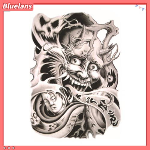 Miếng Dán Hình Xăm Tạm Thời Hình Đầu Lâu Quyến Rũ Chống Nước Có Thể Tháo