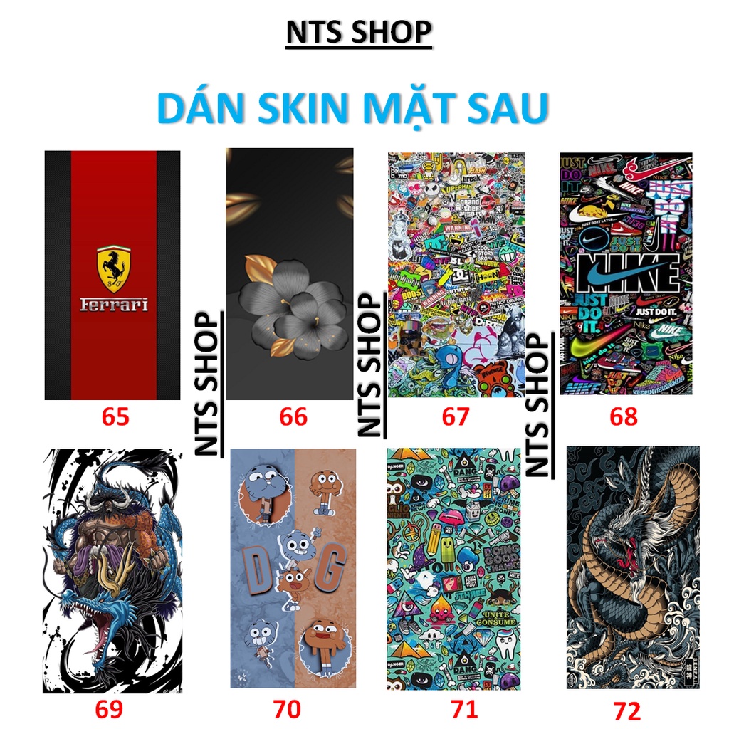 Dán skin Thom Browne mặt sau Xiaomi mi 10S