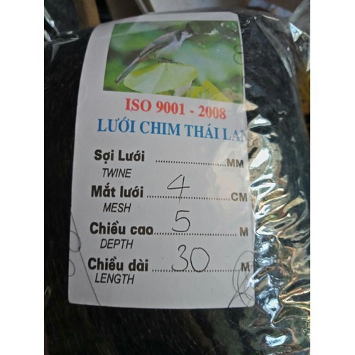 Lưới bẫy chim tàng hình THÁI LAN 10m 20m 30m 40m 50m bắt khuyên, sẻ, chào mào, cu, gáy. v.v.v