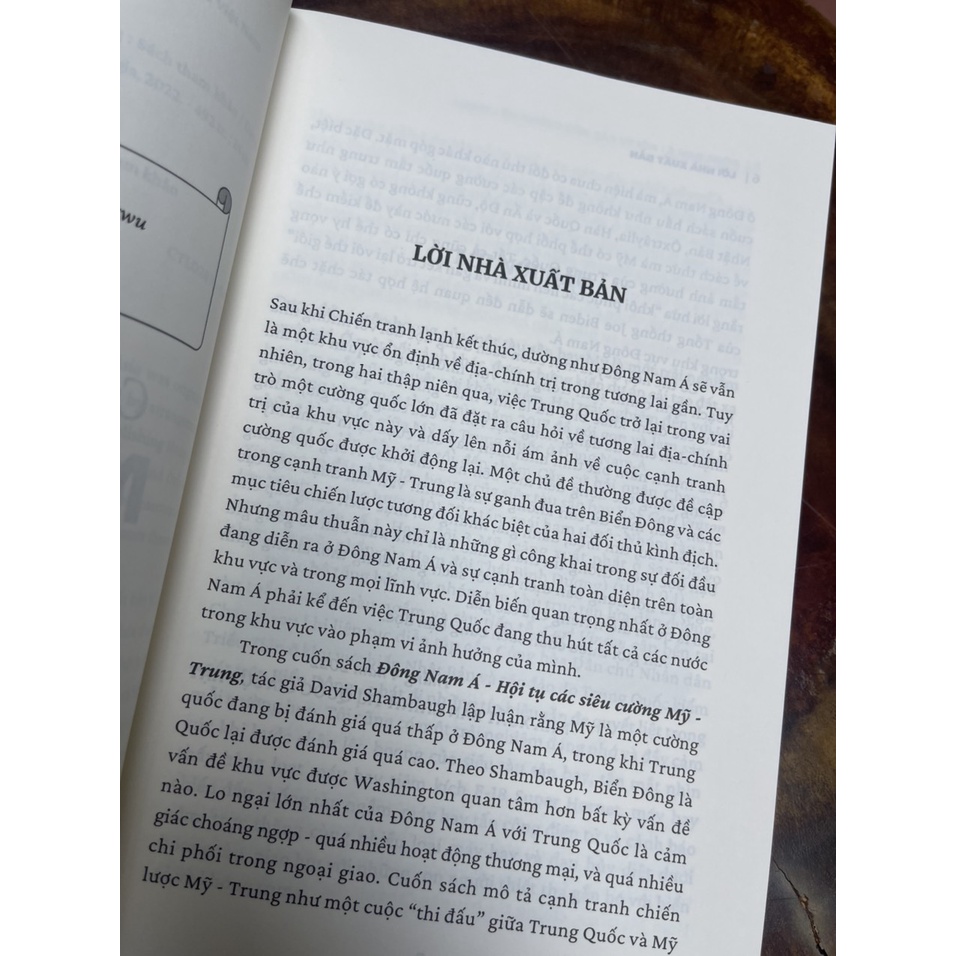 Sách - (xuất bản lần thứ hai) Đông Nam Á hội tụ các siêu cường Mỹ -Trung - David Shambaugh - Kiều Thị Thoan Thu