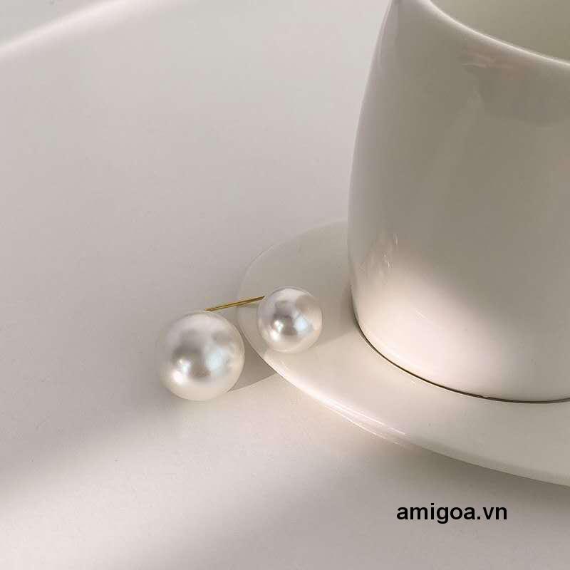 ✨✨TRÂM KẸP GHIM CÀI CỔ ÁO ĐÍNH HẠT NGỌC TRAI NHÂN TẠO TRẮNG ĐEN