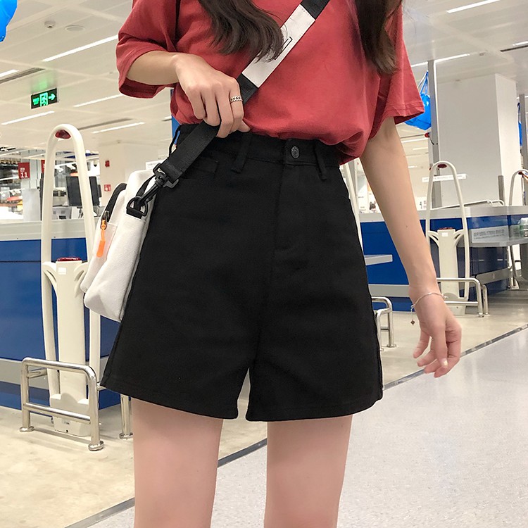  Xiaozhainv Quần Denim Nữ Dáng Ngắn Màu Trơn Thời Trang | BigBuy360 - bigbuy360.vn