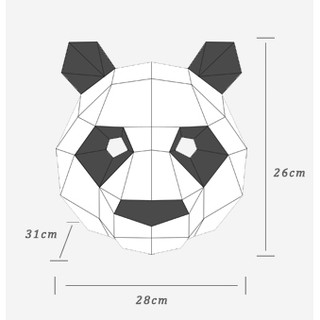 (có sẵn) MẶT NẠ GẤU TRÚC 3D DIY