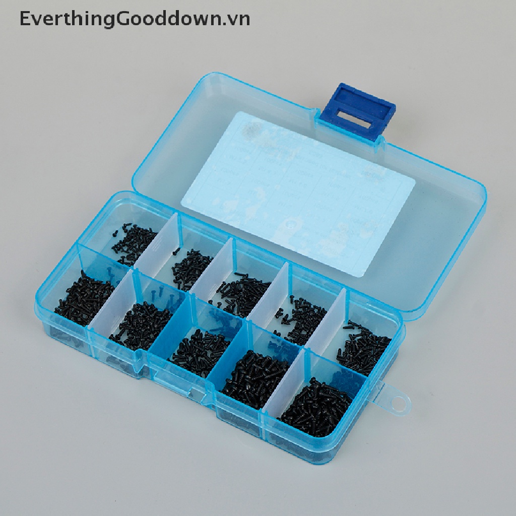 Set 1000 ốc vít đầu tròn micro M1 M1.2 M1.4 M1.7 chất lượng cao