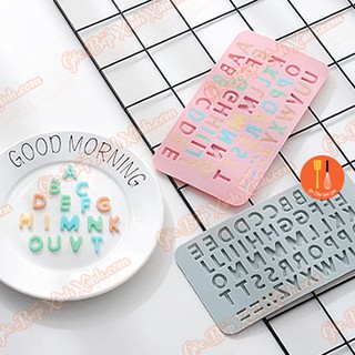 Khuôn silicon socola chữ cái alphabet abc