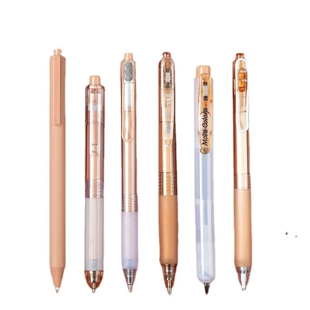 Set 6 Bút Mực Gel Ngòi 0.5MM Màu Đen Kiểu Hàn Quốc