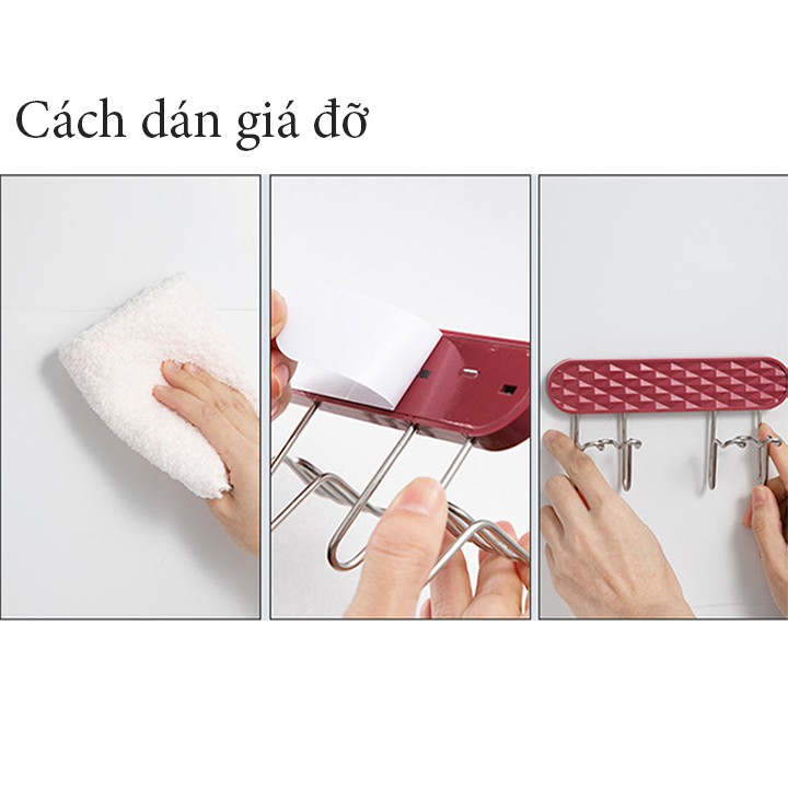 Giá Treo Bàn Chải Và Cốc Dán Tường Trong Nhà Tắm Loại Đôi ( 2 Cốc) - Dụng Cụ Móc Treo Đồ Trong Phòng Tắm