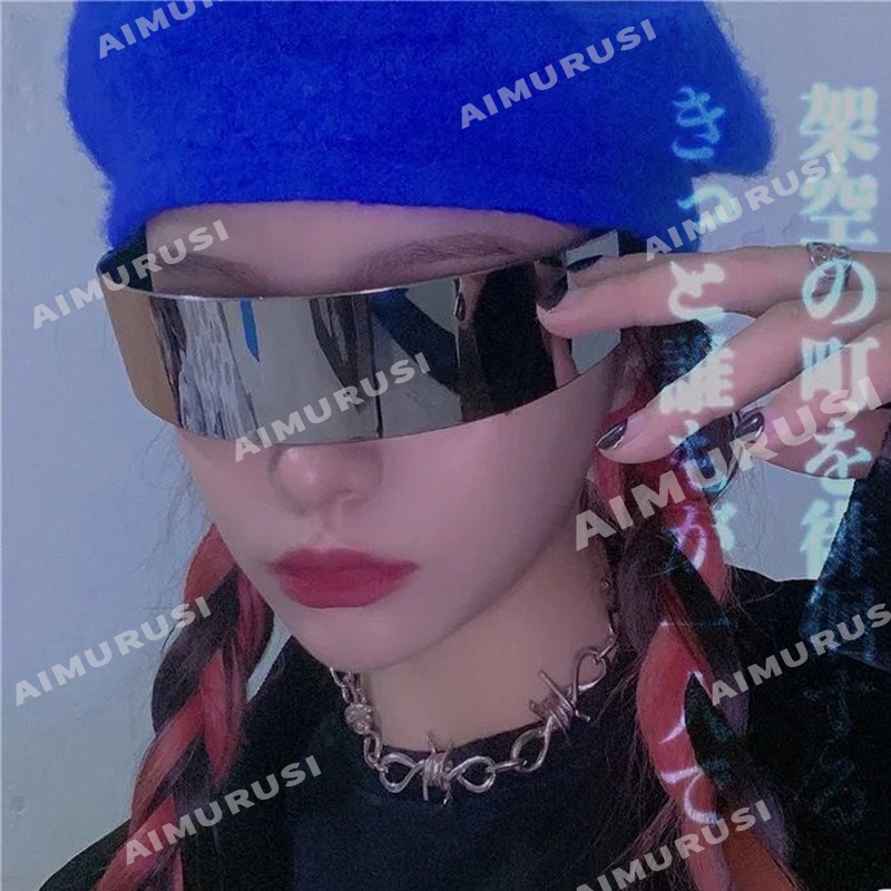 Kính mát gọng chữ nhật phong cách hiphop thời trang cho nữ