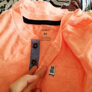 Áo carter's bé trai dư xịn size 2 màu cam
