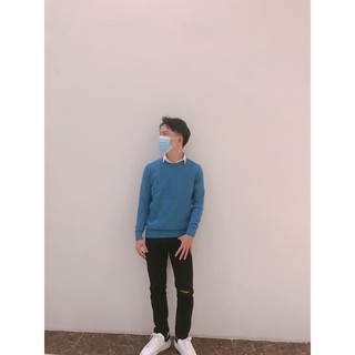 áo len cổ tron nam