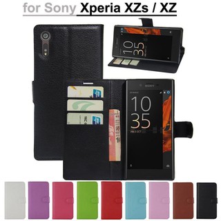 Bao da cho Sony Xperia XZ / XZs dạng ví Litchi