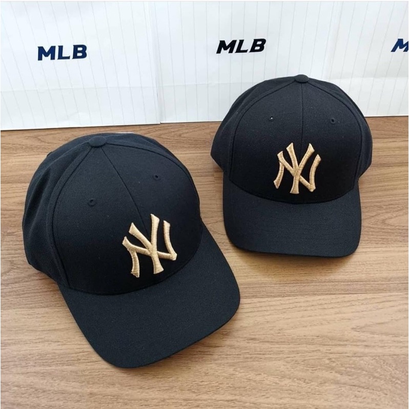 Mũ lưỡi trai MLB basic chữ vàng