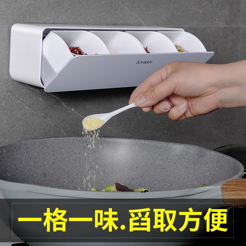 Hộp Đựng Gia Vị Chia Ngăn Nắp Lật Tiện Dụng Cho Nhà Bếp