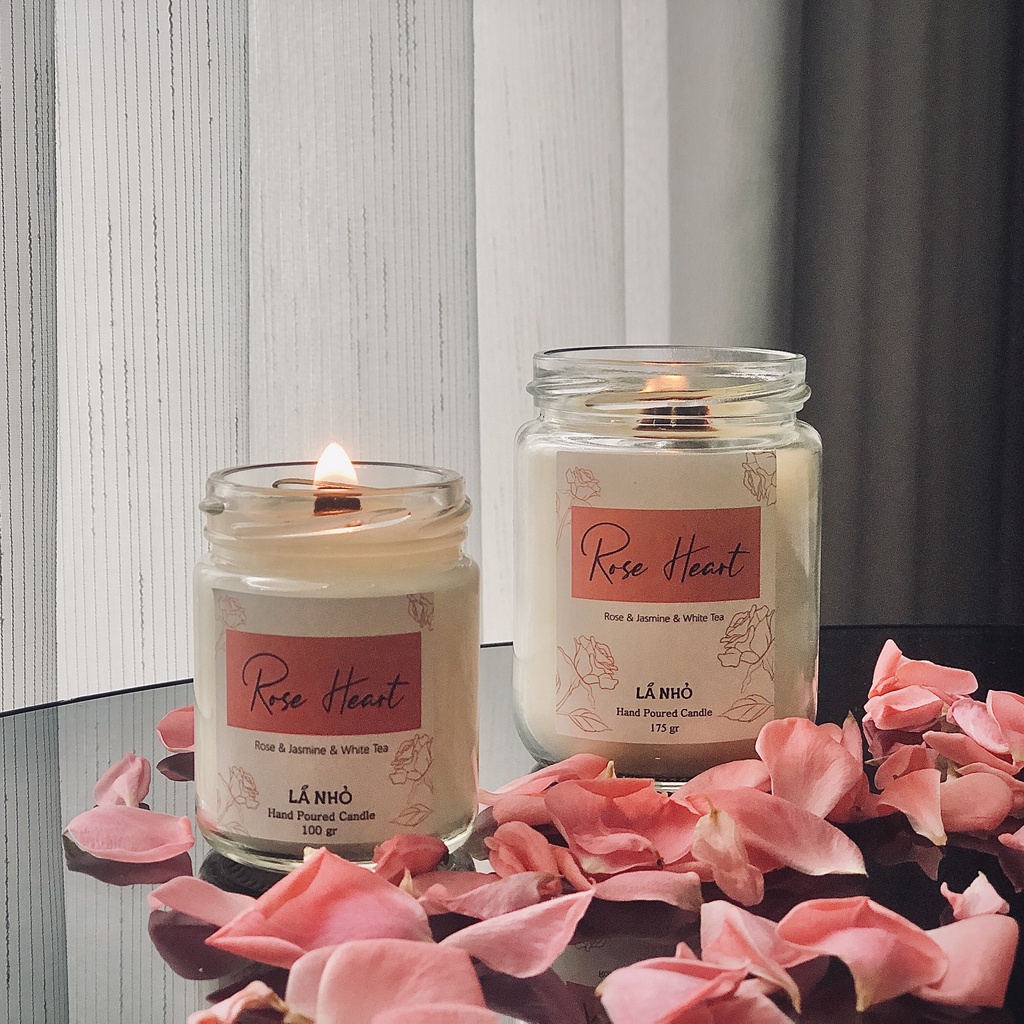 Nến thơm LÁ NHỎ Candle Handmade - Nhiều mùi hương - Cao cấp - Không khói - An toàn