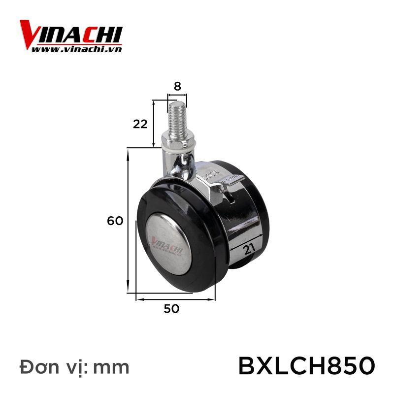 Bánh Xe Lăn Inox Chốt Vặn Khóa Hãm - Bánh xe ghế xoay Có chốt khóa thông minh giúp cố định sản phẩm