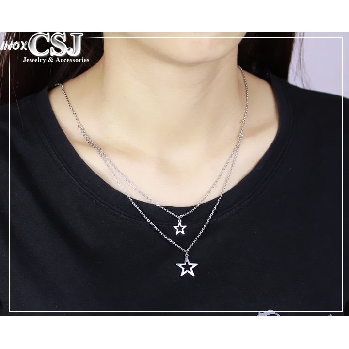 Dây Chuyền Ngôi Sao 2 Tầng cao cấp