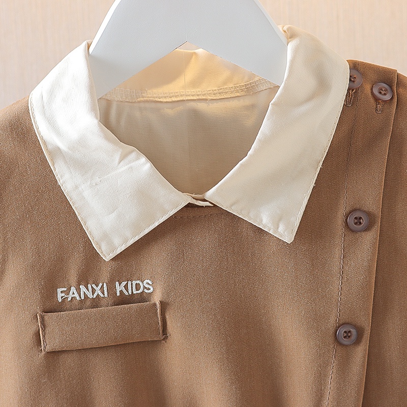 Set Áo Váy Thời Trang Mùa Thu 2022 Phong Cách Phương Tây Cho Bé Gái