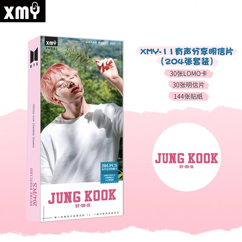 Postcard BTS V jungkook hộp ảnh bộ ảnh có ảnh dán + lomo + postcard bưu thiếp | BigBuy360 - bigbuy360.vn