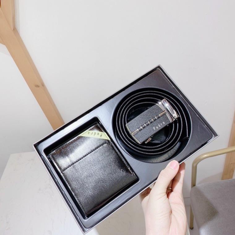 set bộ dây nịt và ví nam hiệu pedro full hộp !