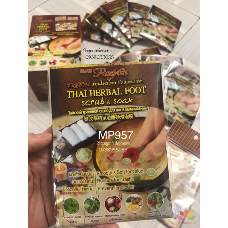 1 gói thảo ḋược ngâm châŋ Thai Herbal Foot Thailand